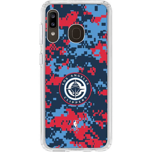 NBA LA Clippers Digi Camo Galaxy A20 Clear Case